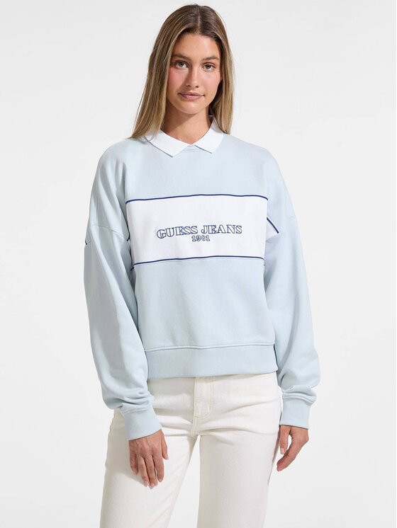 Guess Jeans Guess Jeans Μπλούζα 173679 Γαλάζιο Classic Fit