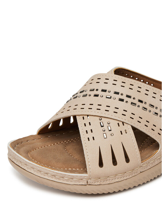 Clara Barson Clara Barson Pantoletten WYL05010-08 Beige