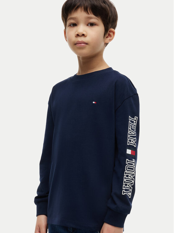 Tommy Hilfiger Tommy Hilfiger Blusa Graphic KB0KB10512 Blu scuro Regular Fit