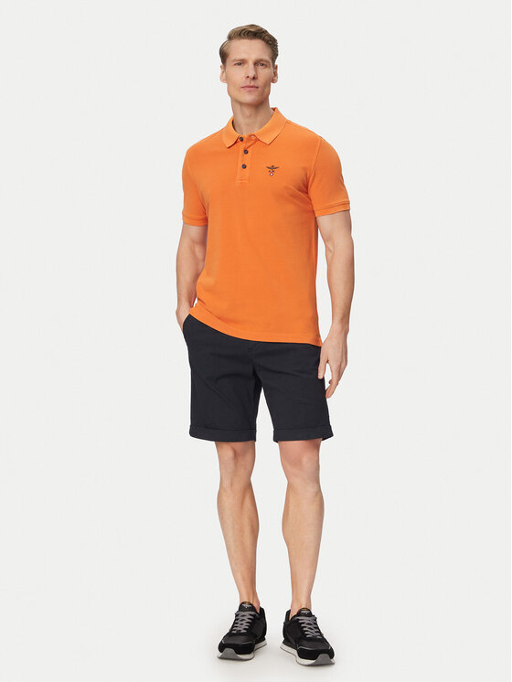 Aeronautica Militare Aeronautica Militare Tricou polo 261PO1925UP00406 Portocaliu deschis Regular Fit