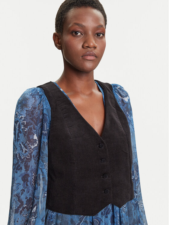 Desigual Desigual Rochie de zi Chaleco 25WWVW27 Albastru Regular Fit