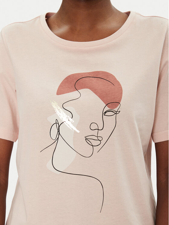 Fransa Fransa T-Shirt 20615408 Rosa Regular Fit
