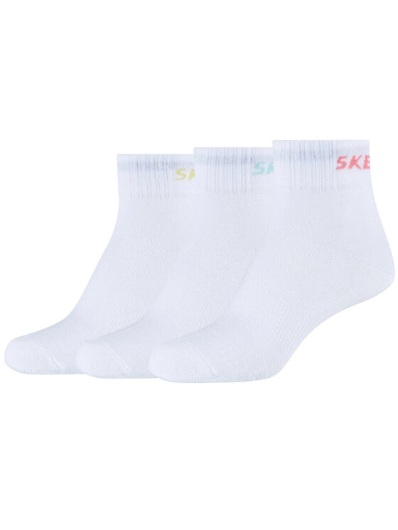 Skechers Skechers Calzini corti Skechers 3PPK Wm Mesh Ventilation Quarter Socks Bianco