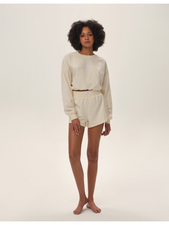 Esotiq Esotiq Bluza 42130 Kremowy Regular Fit