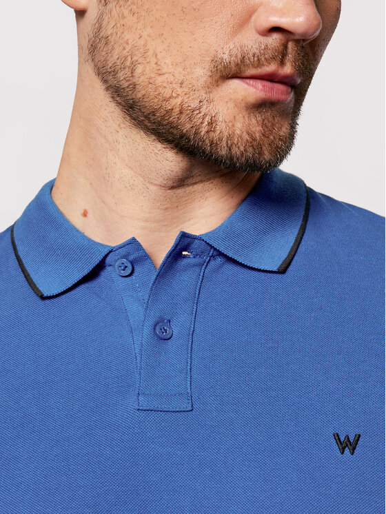 Wrangler Wrangler Polo W7D5K4X05 112131756 Niebieski Regular Fit