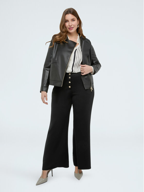 Fiorella Rubino Fiorella Rubino Spodnie materiałowe P828L002356N033 Czarny Regular Fit