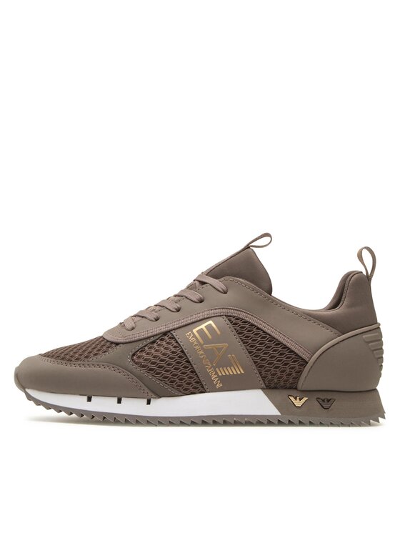 Emporio Armani Sneakers Uomo X8X027 XK050 - Scarpe Sportive Intrecciate Nere, Modello EA7 - 3