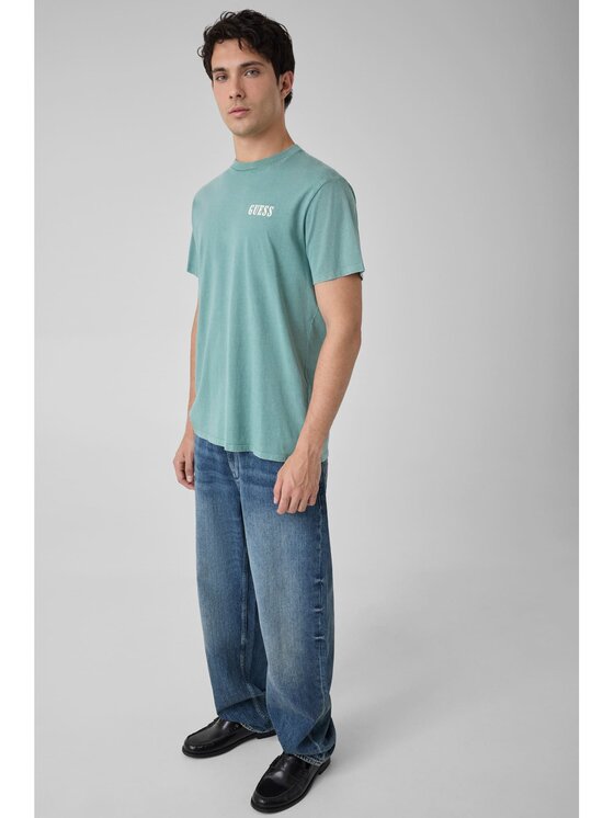 Guess Guess T-Shirt 183566 Zelená Classic Fit