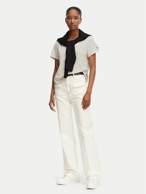 Tommy Hilfiger Tommy Hilfiger Póló WW0WW48704 Fehér Regular Fit