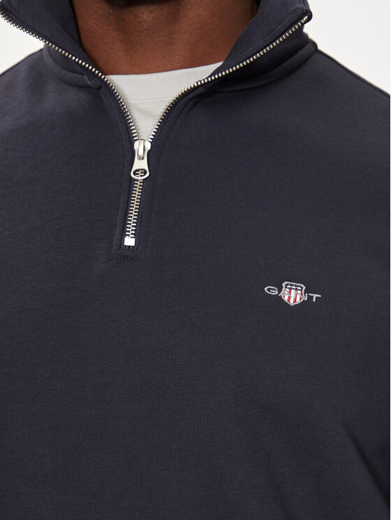 Gant Gant Суитшърт Reg Shield Half Zip Sweat 2008005 Тъмносин Regular Fit