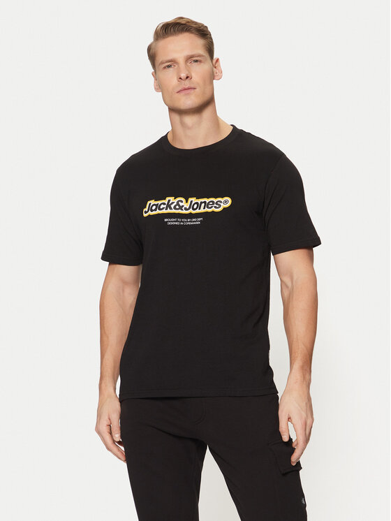 Jack&Jones T-krekls Vesterbro 12265740 Melns Relaxed Fit