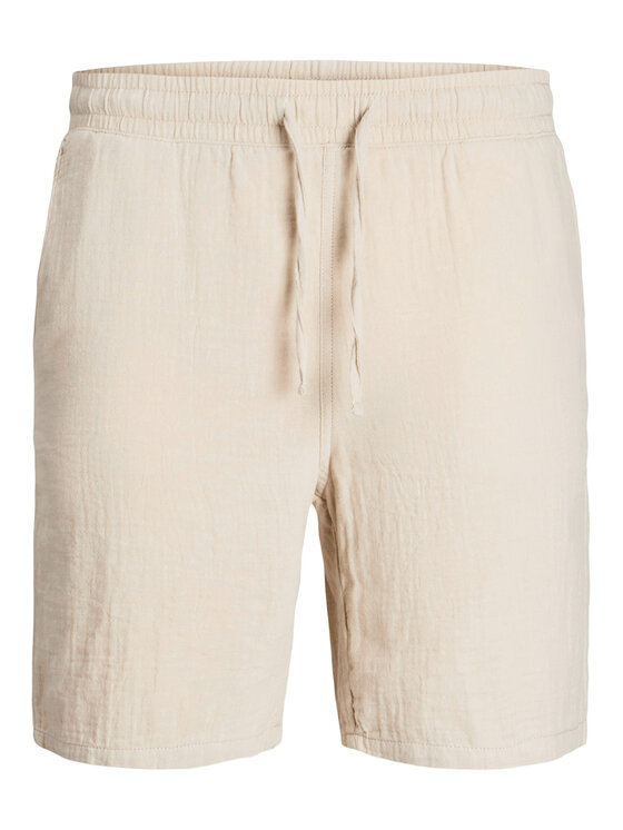 Jack&Jones Jack&Jones Komplet srajca in kratke hlače iz blaga Easter 12281255 Bež Relaxed Fit