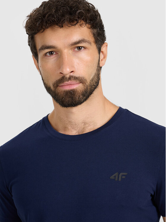 4F 4F T-Shirt NOS Granatowy Slim Fit