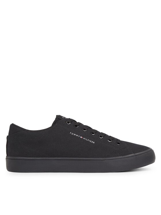 Teniși Tommy Hilfiger Th Hi Vulc Low Canvas FM0FM04882 Negru