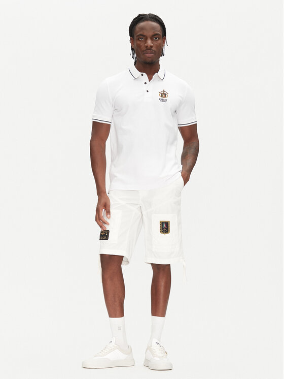 Aeronautica Militare Aeronautica Militare Шорти от плат 251BE041CT1122 Бял Regular Fit