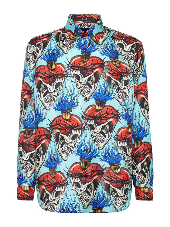 PHILIPP PLEIN PHILIPP PLEIN Camicia 1469 Turchese Regular Fit