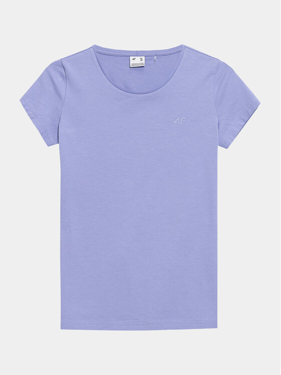 4F 4F T-shirt 4FAW23TTSHF0906 Plava Slim Fit