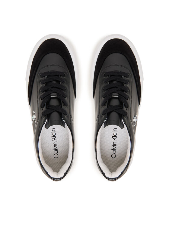 Calvin Klein Calvin Klein Sneakersy Flatform Lace Up Tcap Lth-Su HW0HW03438 Černá