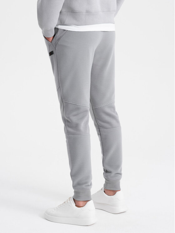 Ombre Ombre Teplákové kalhoty OM-PASK-0127 Šedá Regular Fit