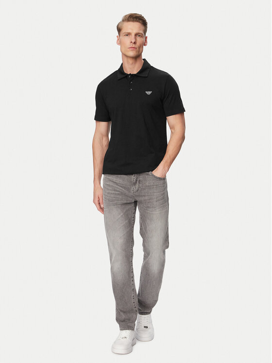 Emporio Armani Emporio Armani Polo EM000571 AF20424 UC001 Crna Regular Fit