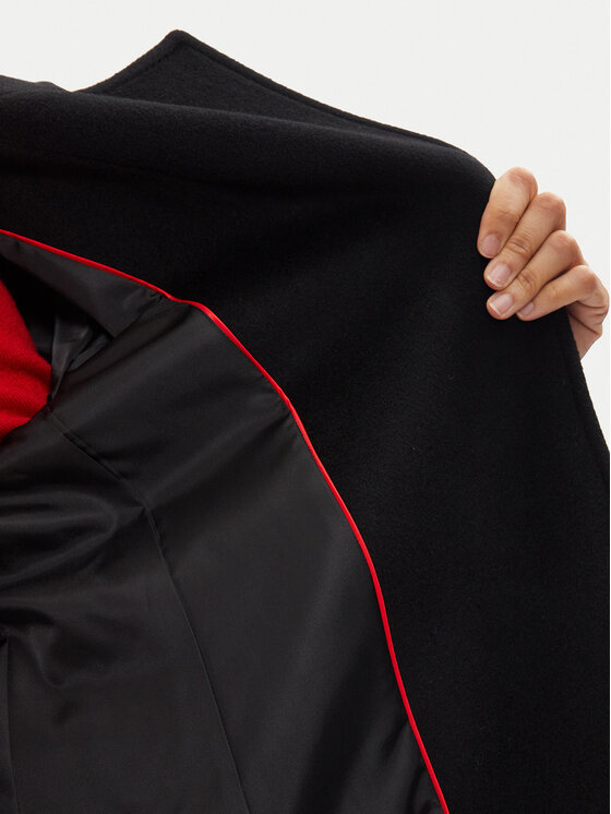 MAX&Co. MAX&Co. Wollmantel Longrun 2428016034200 Schwarz Regular Fit