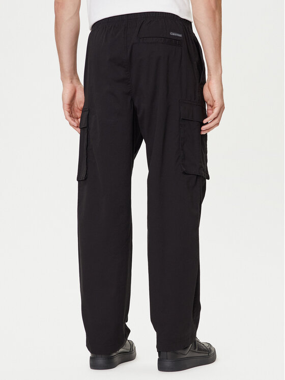 Calvin Klein Jeans Calvin Klein Jeans Παντελόνι υφασμάτινο LV040EM616 Μαύρο Straight Fit