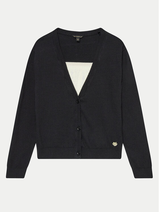 Guess Guess Strickjacke J4BR01 Z3IF0 Schwarz Regular Fit
