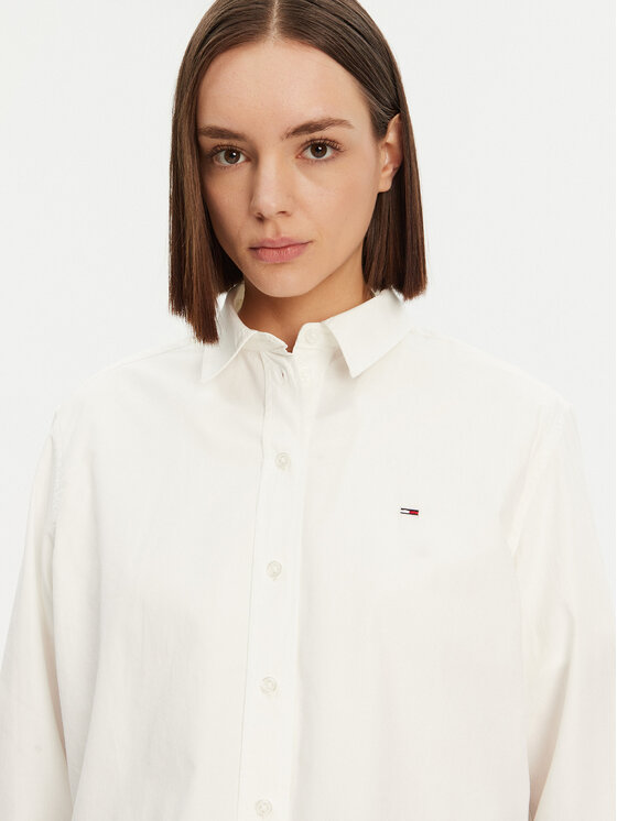 Tommy Jeans Tommy Jeans Košulja DW0DW19354 Bijela Relaxed Fit
