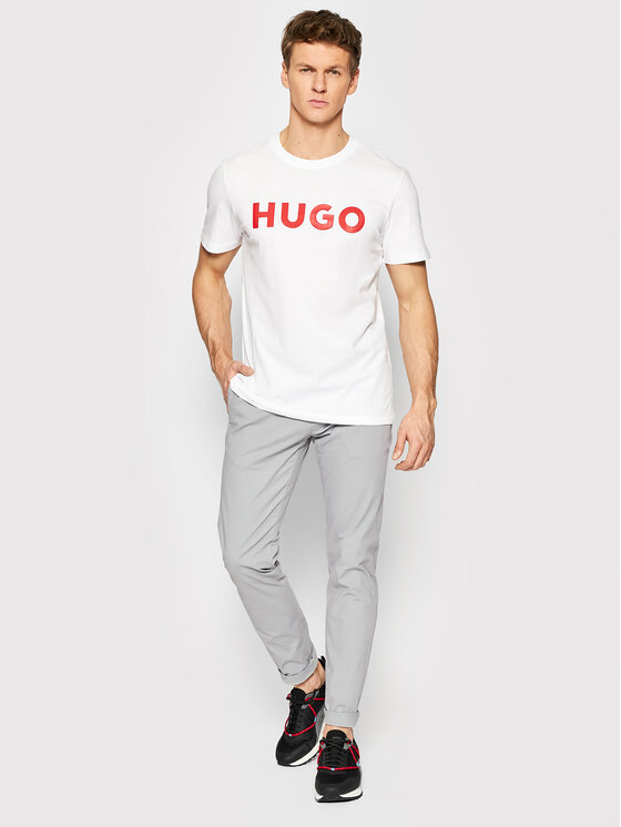 HUGO Hugo Majica Dulivio 50467556 Bela Regular Fit
