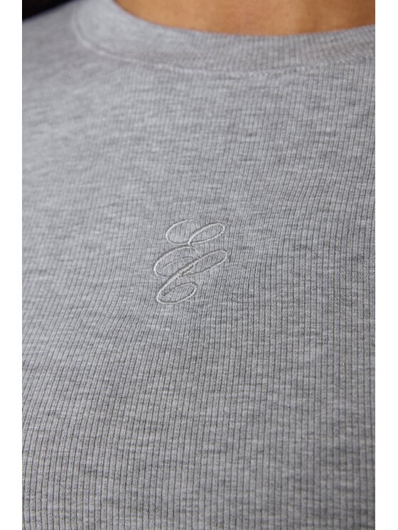 Estro Estro S dlouhým rukávem ER00120844 Šedá Slim Fit