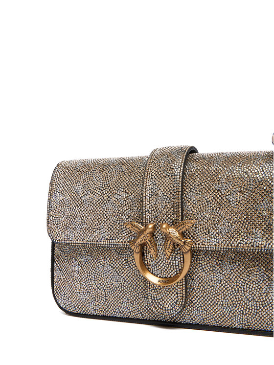 PINKO PINKO Handtasche Love One Slouchy Baby AI 25-26 PCPL 105353 105353 Goldfarben