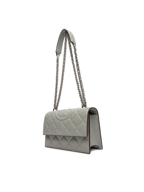 Tory Burch Tory Burch Borsetta Fleming Small Convertible Shoulder Bag 164800 Grigio