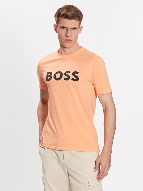 Boss T-krekls 50481923 Oranžs Regular Fit