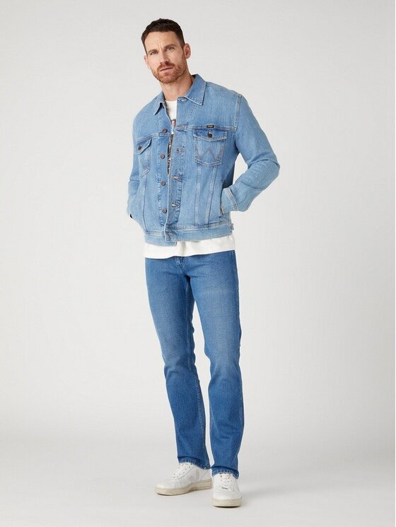 Wrangler Wrangler Kurtka jeansowa Authentic Jacket Niebieski Regular Fit