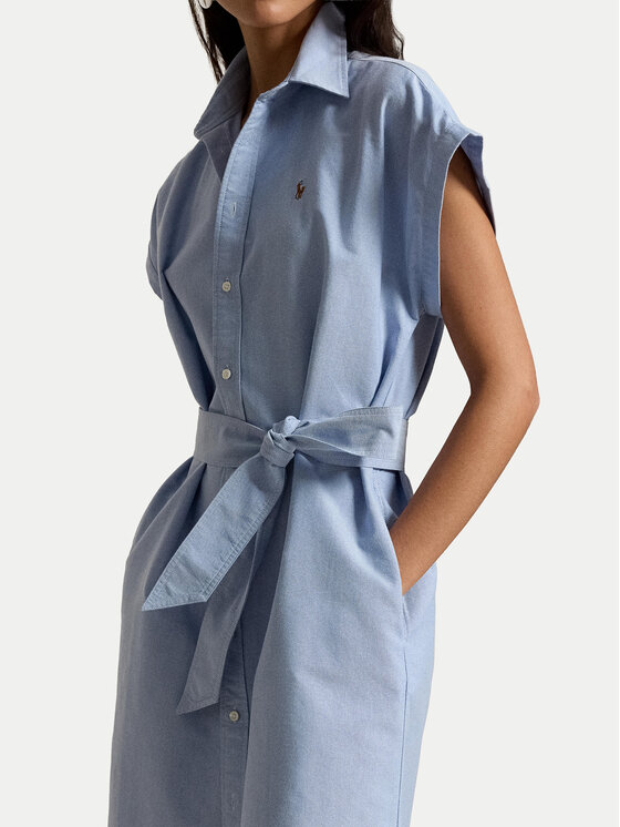 Polo Ralph Lauren Polo Ralph Lauren Φόρεμα πουκάμισο 211A12907001 Ανοιχτό μπλε Regular Fit
