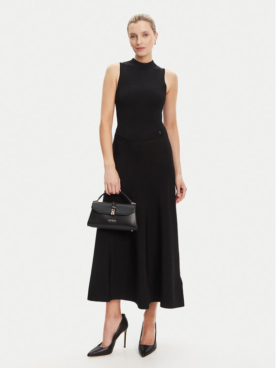 Guess Guess Rochie tricotată W5YK0S Z0241 Negru Regular Fit