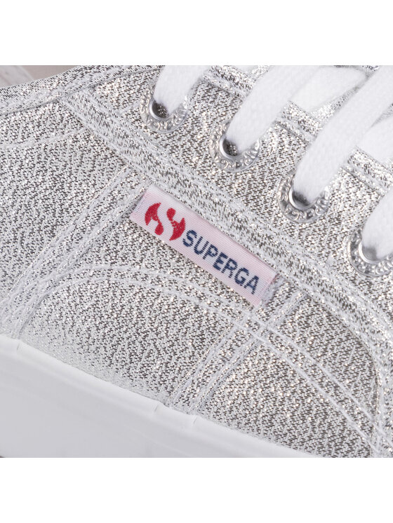 Superga Sneakers aus Stoff 2790 Lamew S009TC0 Silberfarben Modivo