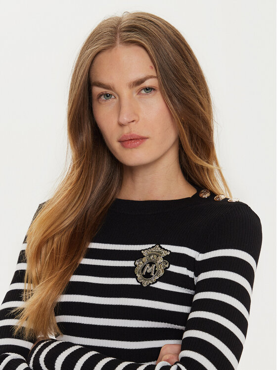 Morgan Morgan Džemperis 242-MRAY Melns Slim Fit