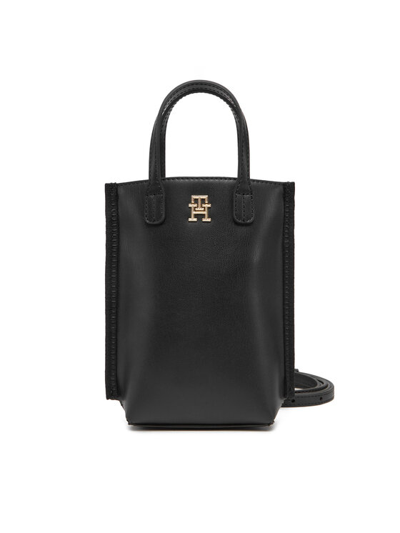 Tommy Hilfiger Taška na telefón Th Distinct Phone Pouch AW0AW17402 Čierna