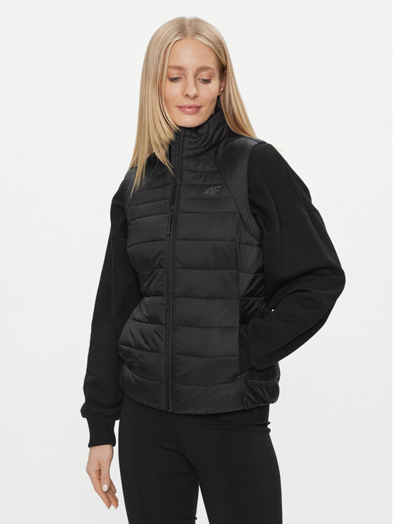 4F 4F Liemenė 4FAW23TVESF072 Juoda Slim Fit