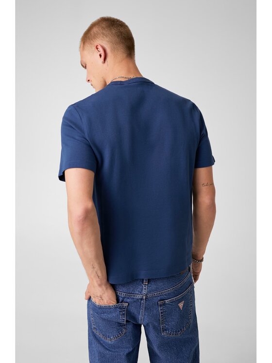 Guess Guess T-Shirt 183245 Modrá Classic Fit