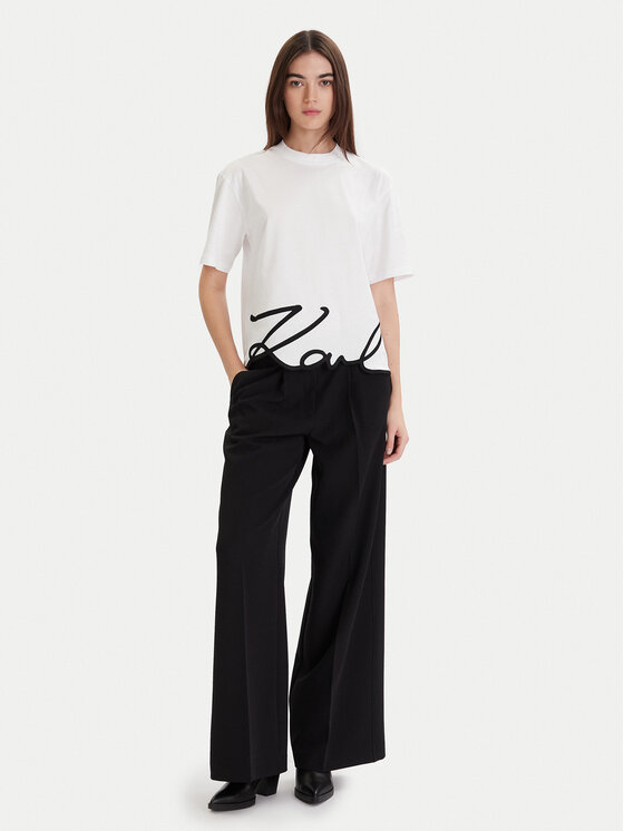 KARL LAGERFELD KARL LAGERFELD T-särk A1W17013 Valge Regular Fit