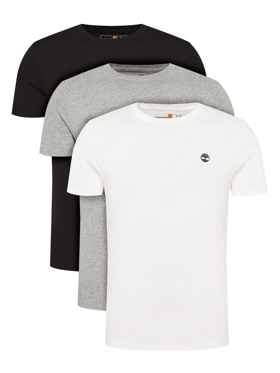 Timberland Timberland Σετ 3 T-Shirts TB0A6GH1 Έγχρωμο Slim Fit