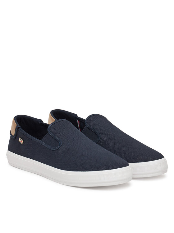 Tommy Hilfiger Tommy Hilfiger Teniszcipő Vulc Canvas Slip-On Sneaker FW0FW08645 Sötétkék