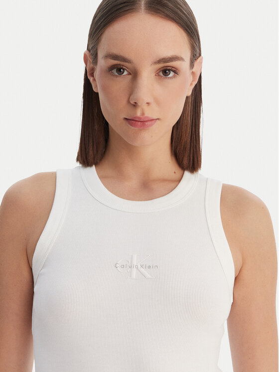 Calvin Klein Jeans Calvin Klein Jeans Top LV047E200G Bianco Slim Fit