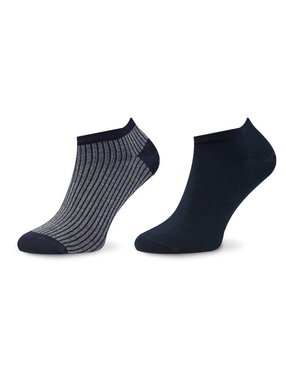 Tommy Hilfiger Tommy Hilfiger 2er-Set niedrige Damensocken 701222650 Dunkelblau