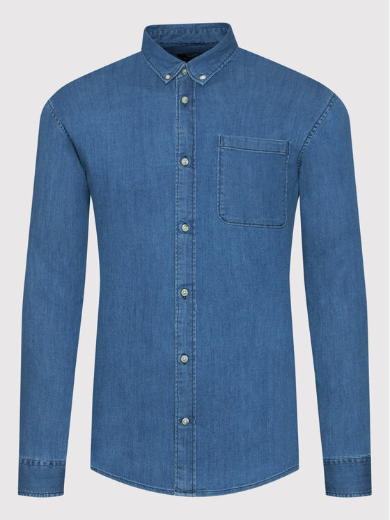 Jack&Jones PREMIUM Jack&Jones PREMIUM Koszula jeansowa Perfect 12195835 Niebieski Slim Fit