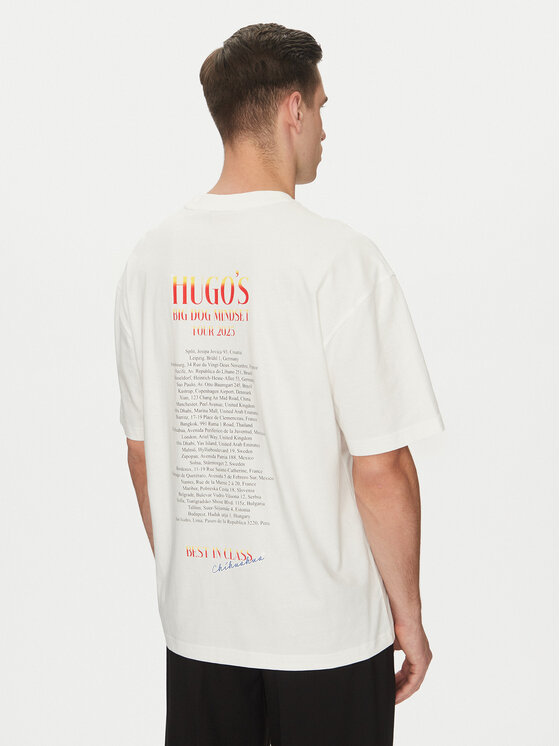 HUGO HUGO Tricou Dugie 50538259 Écru Oversize