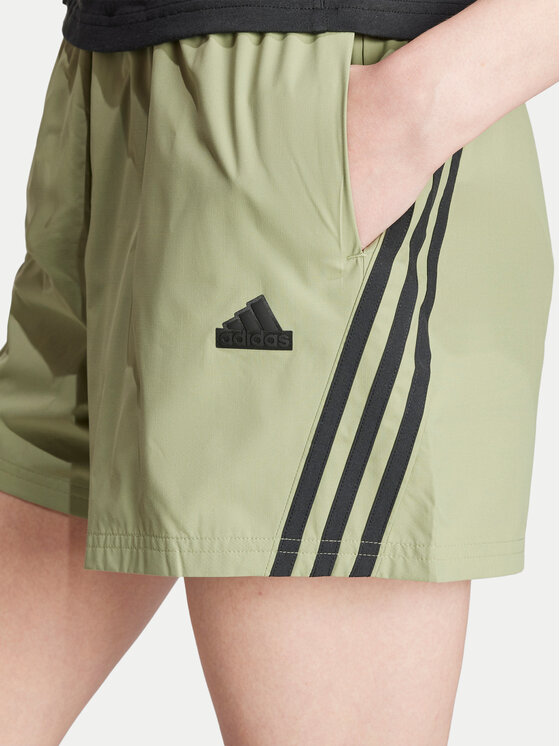 adidas adidas Pantaloni scurți sport Future Icons 3-Stripes IW7707 Verde Loose Fit