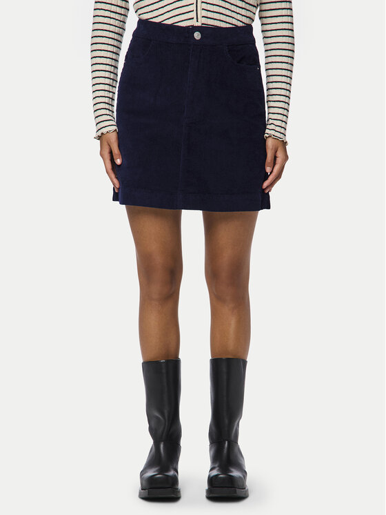 Pieces Pieces Trapezförmiger Rock Rillo 17154207 Dunkelblau Regular Fit